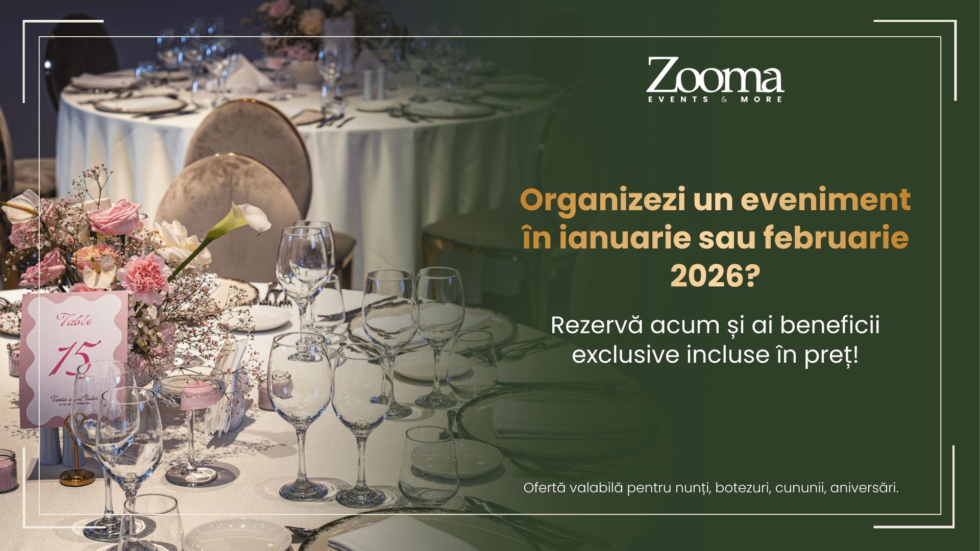 Evenimente private Zooma desktop